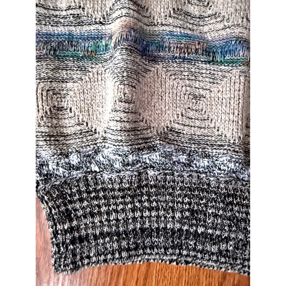 Vintage Private Club Textured Knit Sweater Medium Geometric Coogi Style Korea